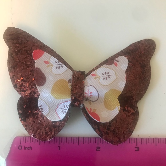 3.5 Inch fall Autumn Apple orchard butterfly bow - Picture 3 of 3